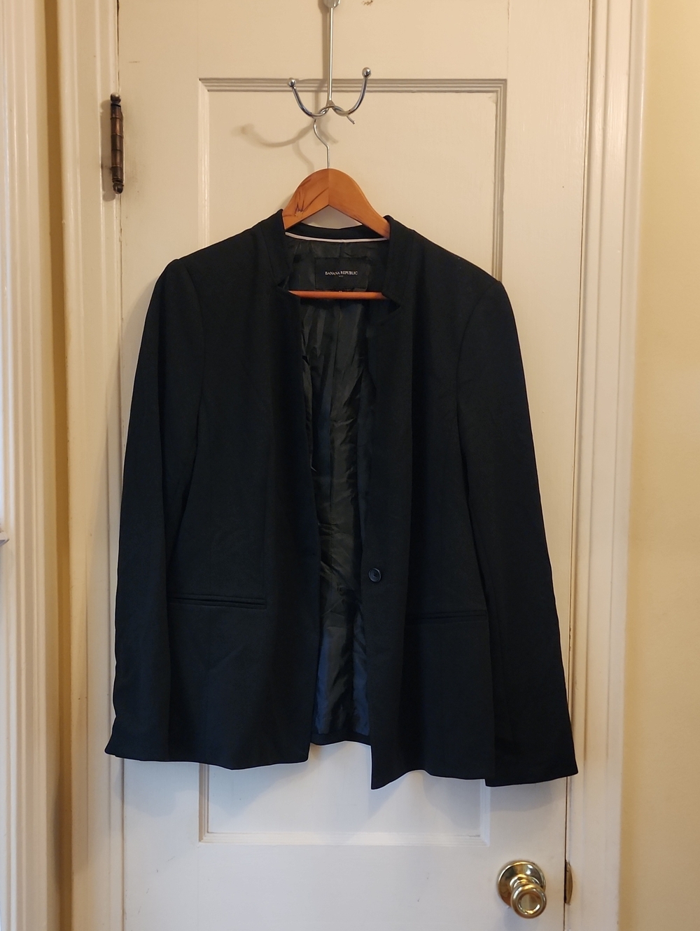 Banana Republic Black Open-Front Blazer